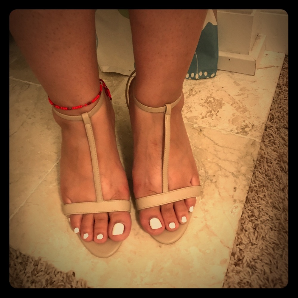Nude T Strap 3 inch heel