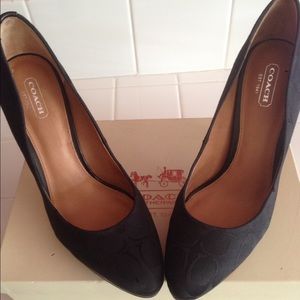 Coach black Caya heels