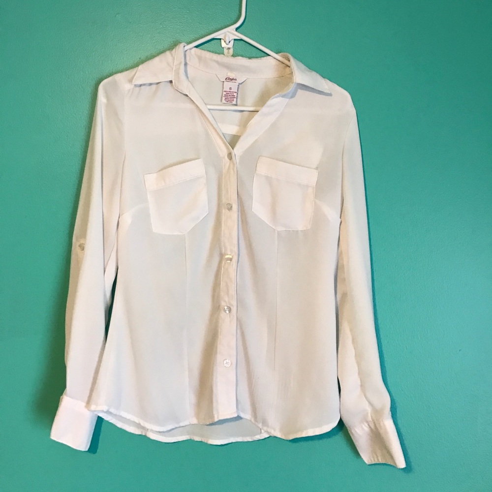 Candies White Button-Up Shirt