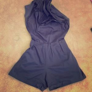 PRICE DROP! Handmade One Shoulder Romper w/ Ruffle