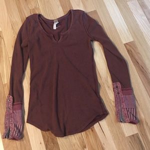 Free people long sleeve thermal top