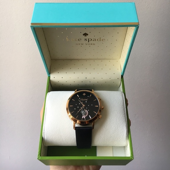 Kate Spade black and rose hybrid smart watch display picture 1