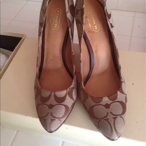 Coach heels brand new