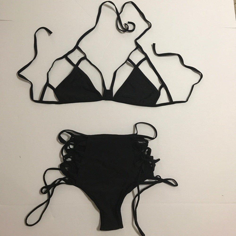 1 LEFT - Sexy Brazilian Hollow Cut High Waist Bikini [SW-5] - Picture 3 of 5