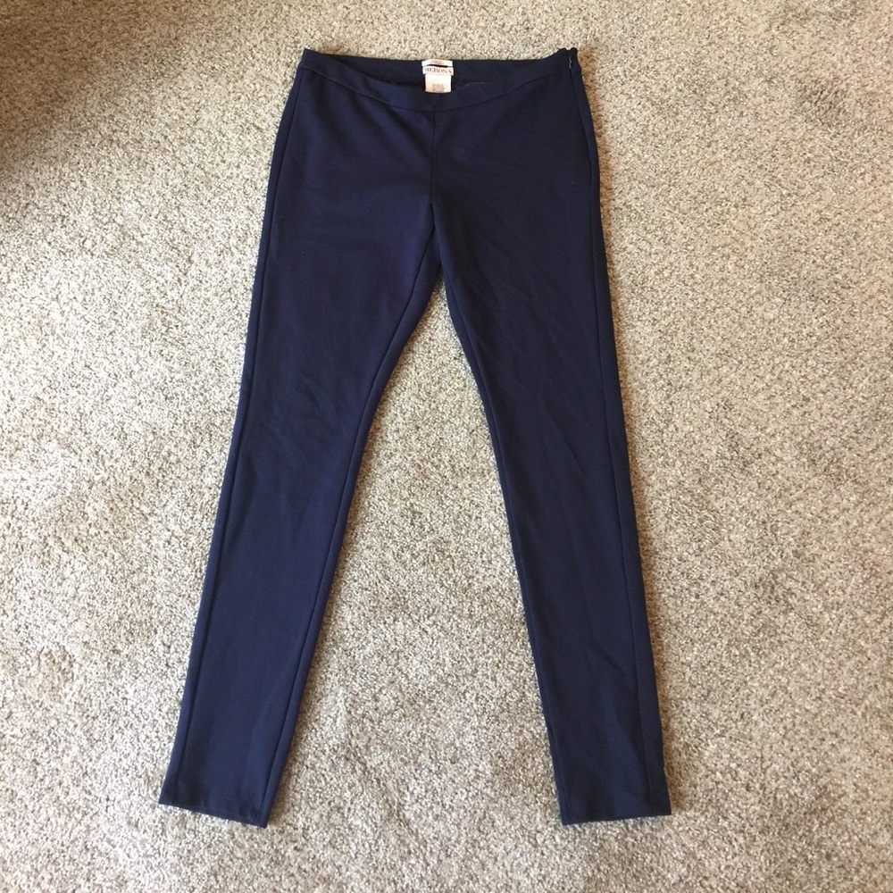 Navy blue stretch skinny pants, size 10