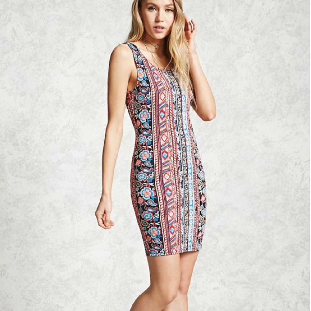 Floral Knit Mini Dress