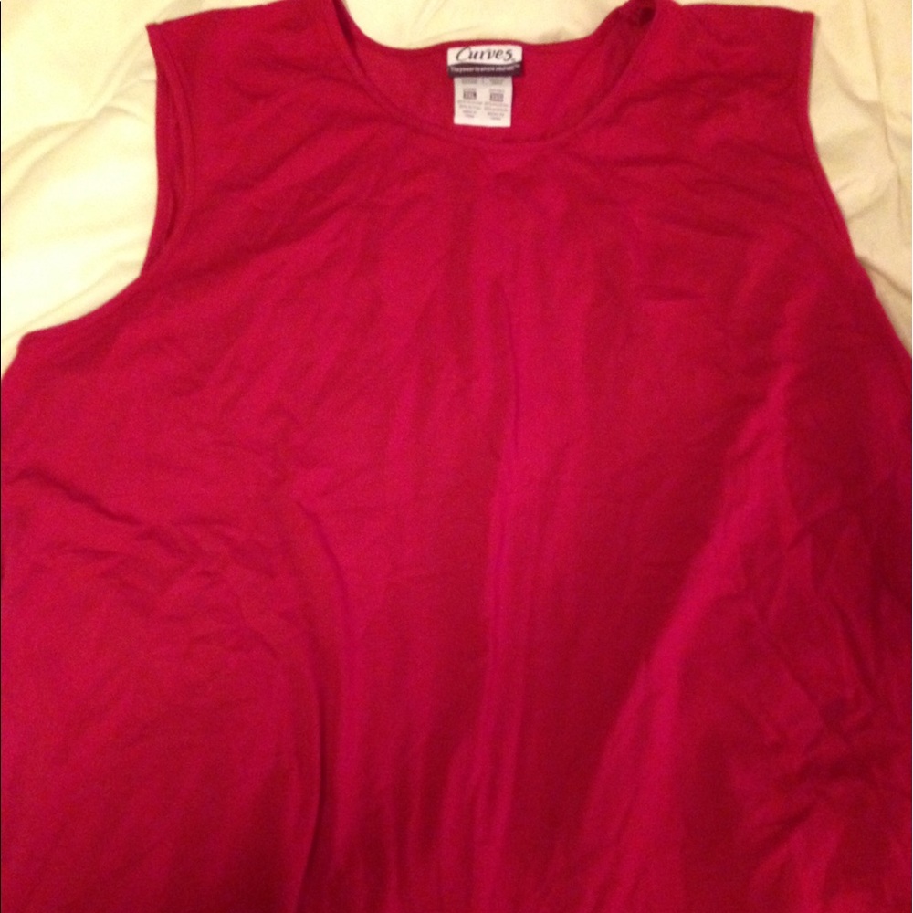 Curves red tank top. Size 3XL. Never worn