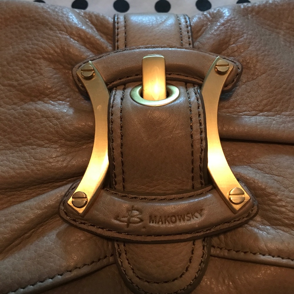 B. Makowsky Buckle Clutch Handbag - Picture 2 of 8