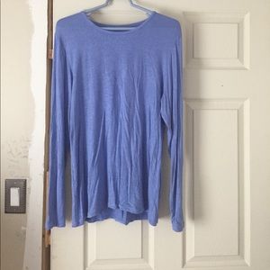 Periwinkle rayon/spandex long sleeve shirt