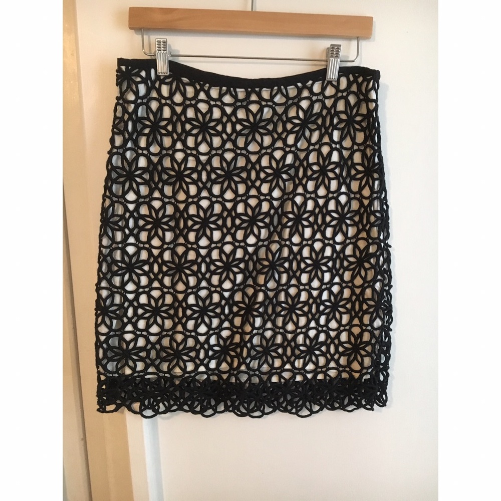 Anthropologie thick lace skirt