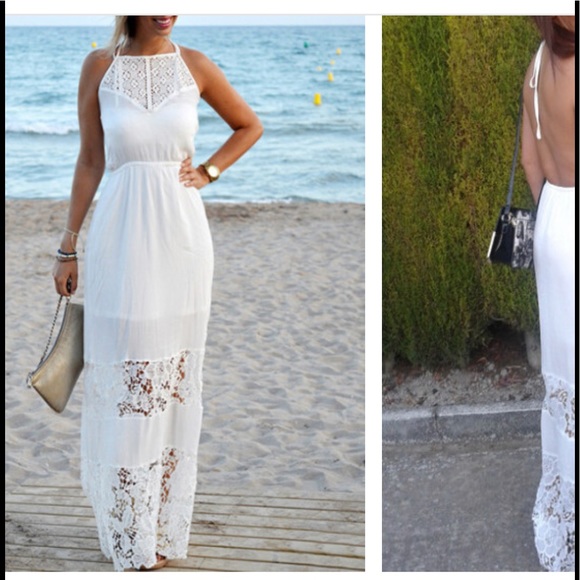 DONATED🚛 White crochet maxi - Picture 3 of 4