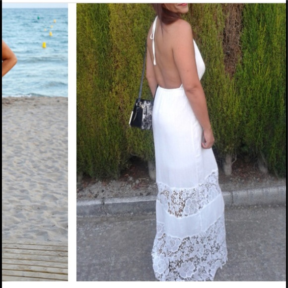 DONATED🚛 White crochet maxi - Picture 4 of 4