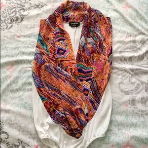 BeBe Sleeveless Wrap Bodysuit