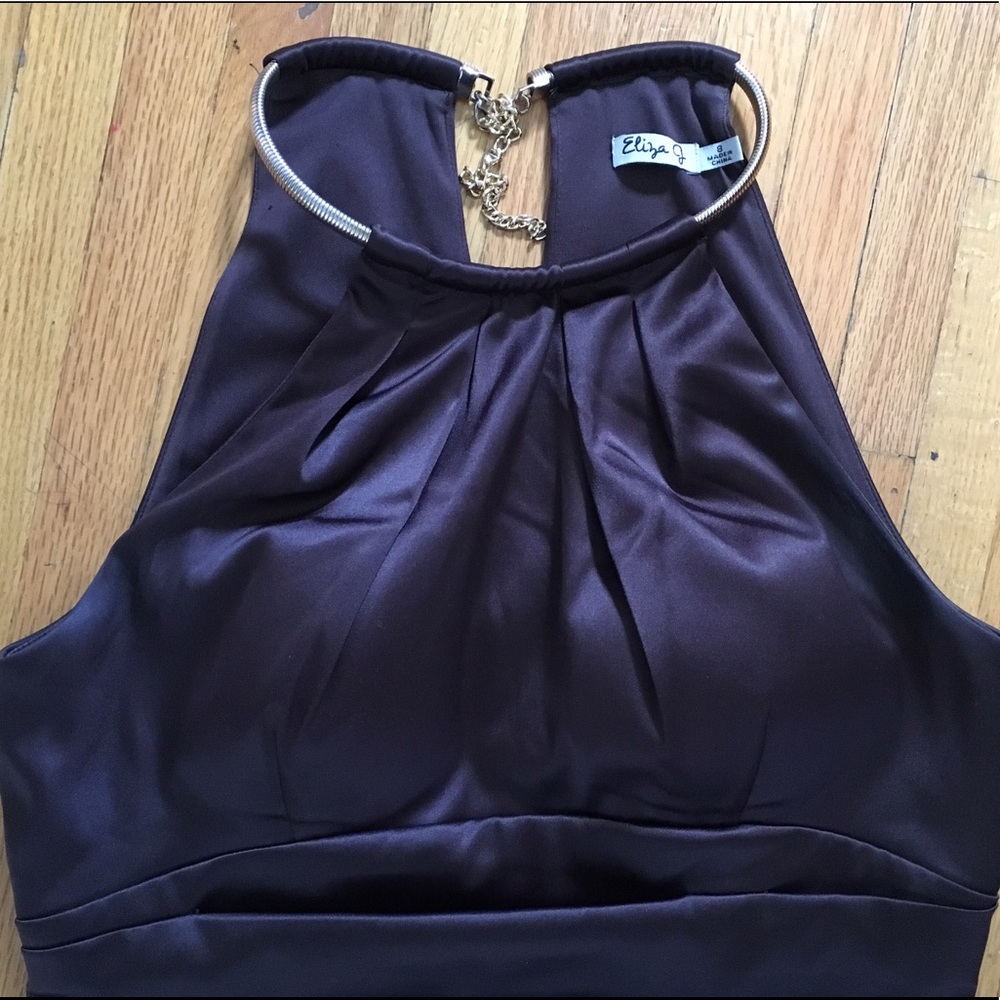 Brown silky dress Eliza J