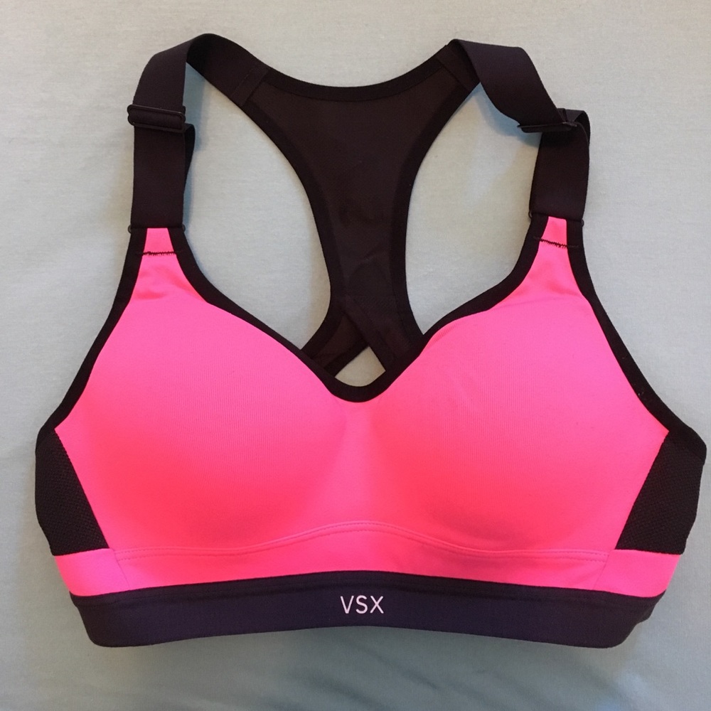 VSX Sports Bra, 32B, maximum support, hot pink - Picture 3 of 7