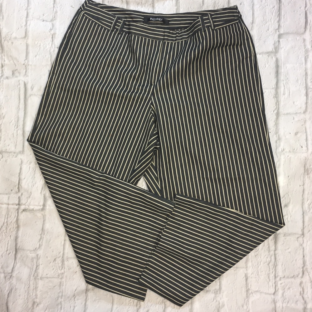 Pantalogy Pinstripe Jean Cropped Pants Capri Sz 14