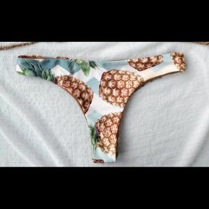 Pineapple Thong Bikini Bottoms