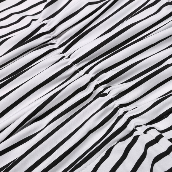 Striped Bodycon Mermaid Maxi Dress - Picture 3 of 6