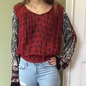 Wide sleeve top