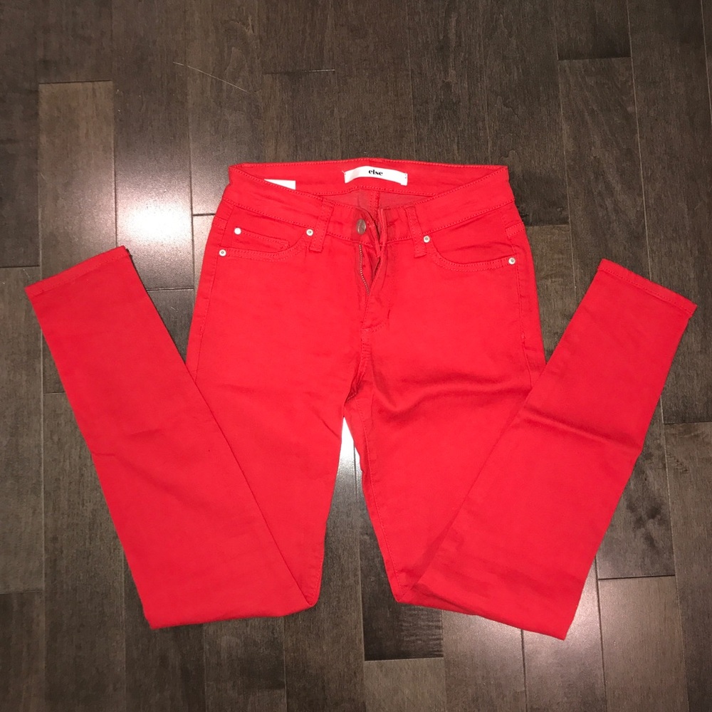 Red skinny Else jeans