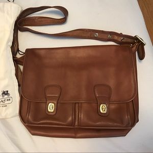 Coach brown cross-body bag