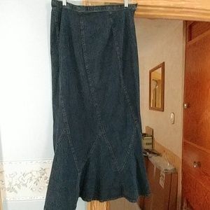 Long Denim Skirt