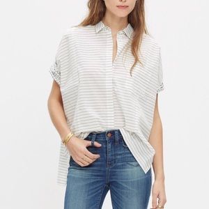 Madewell Grid-Mix Short-Sleeve Shirt | S