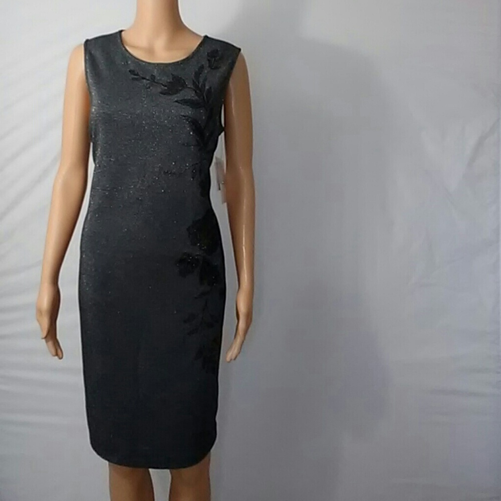 Liz Claiborne Gunmetal Gray Sleeveless Dress