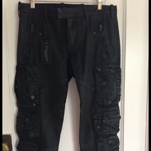 RL NWT black label moto jeans