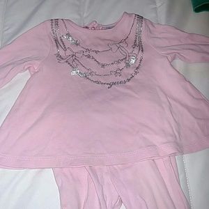 Guess size 6-9 months girls outfit