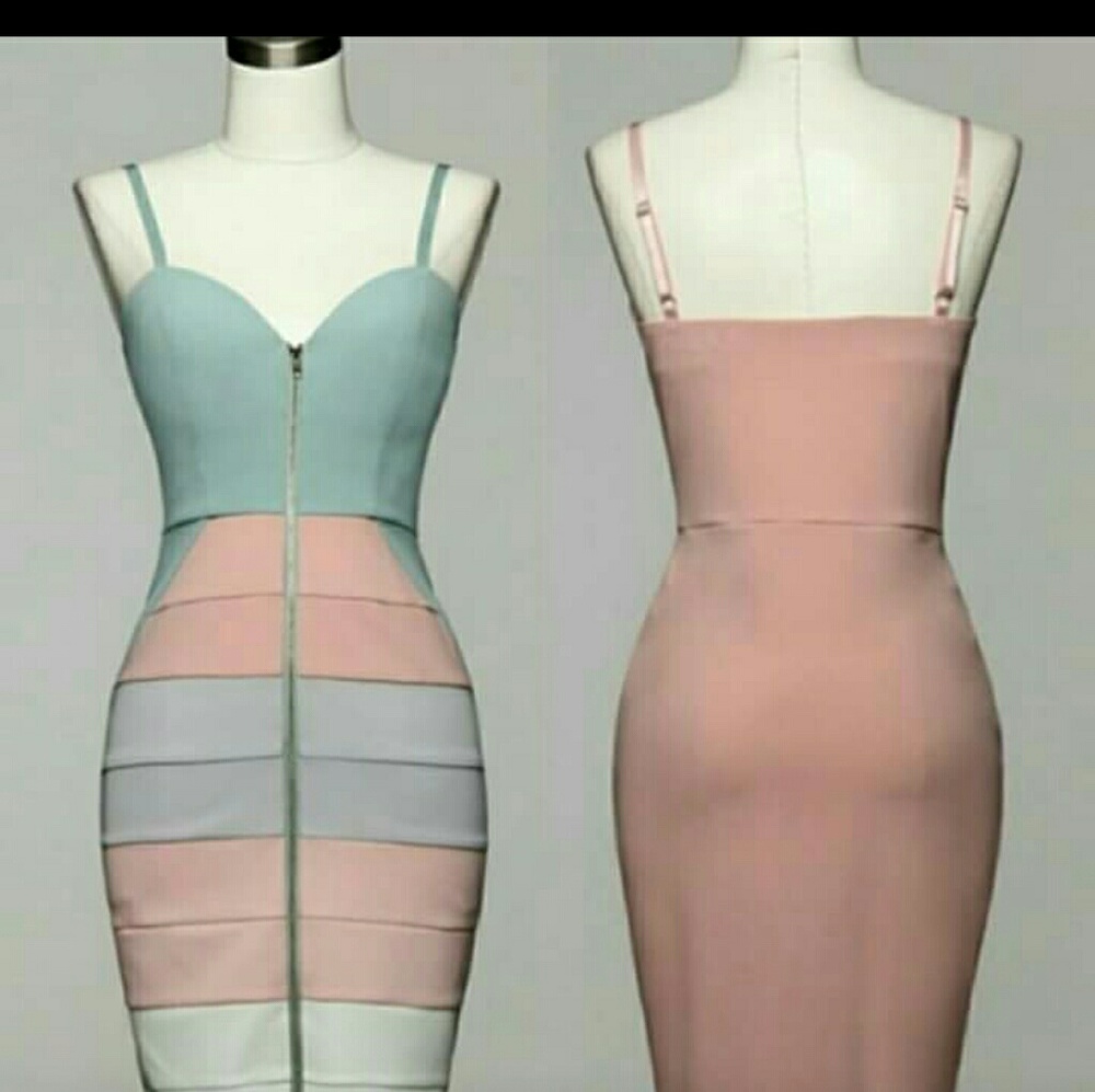 Multi color midi dress