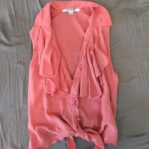 Coral crop top