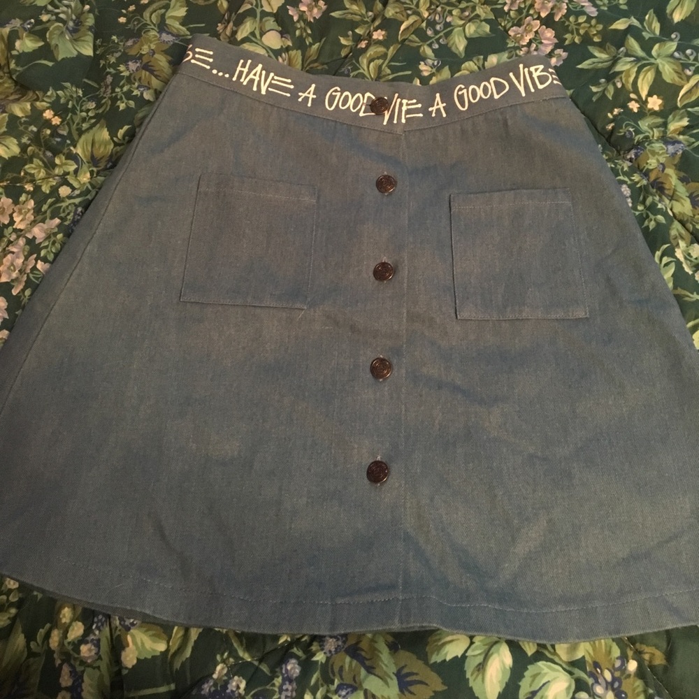 Stussy denim skirt