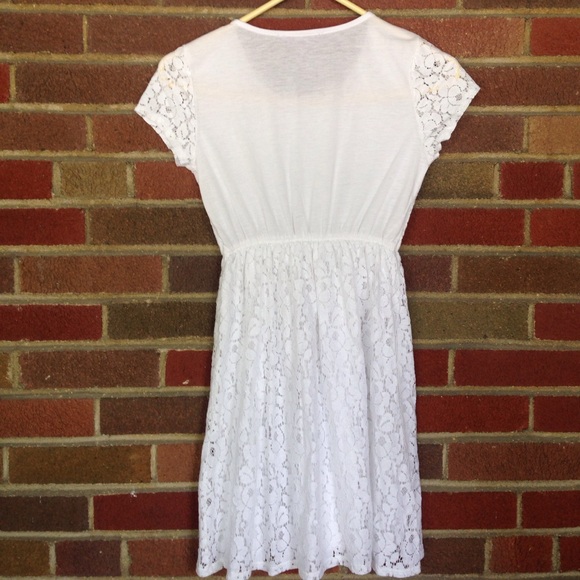 Girls White Lace Dress - Picture 4 of 5