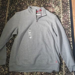 Gray IZOD quarter zip BRAND NEW