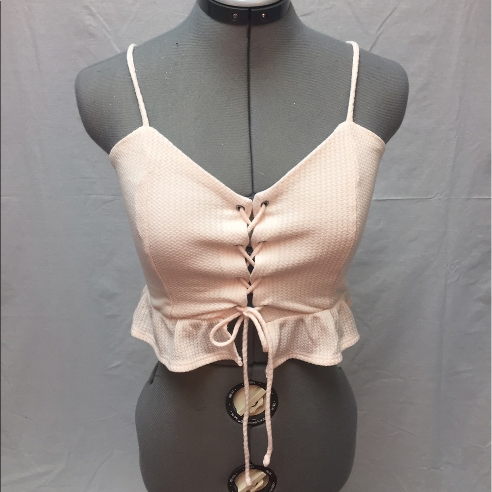 Pink crop top large