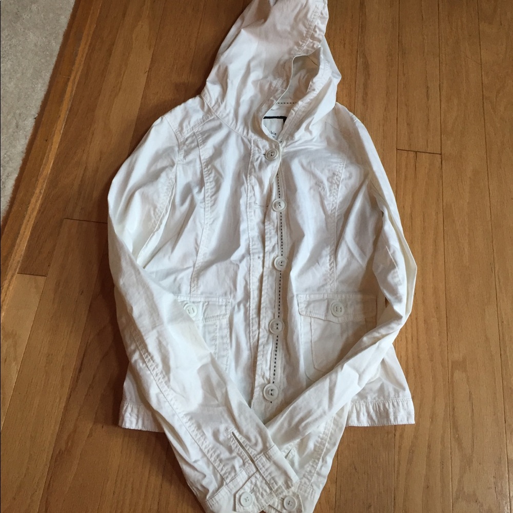 Kids abercrombie White hooded jacket