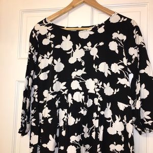 Black and White Floral Dress