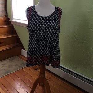 Lucky brand blue sleeveless tunic