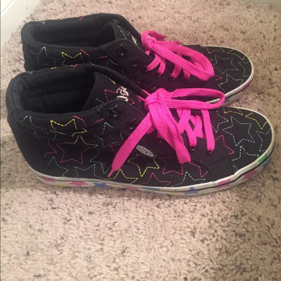 Punkrose Shoes - Punkrose Black with Stars High tops Punkrose Shoes - Punkrose Black with Stars High tops