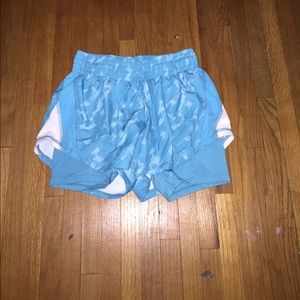 Blue athletic shorts