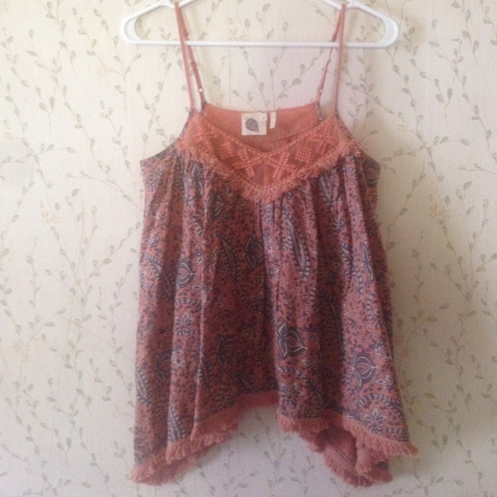 **SOLD** Lilka Fringed Swing Tank Sz S