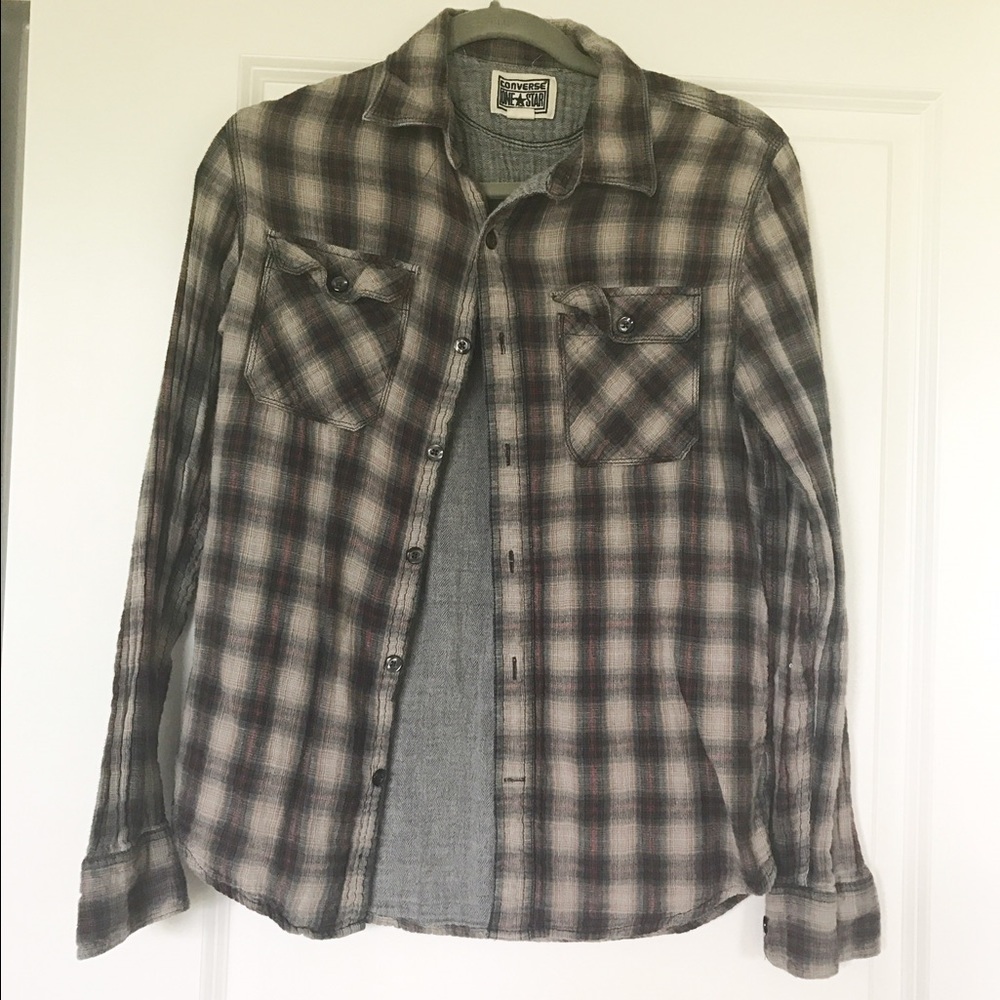 Converse plaid flannel button down