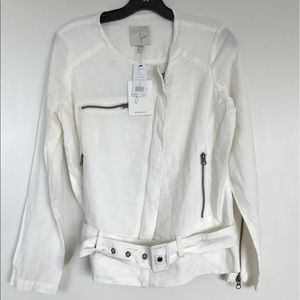White linen Joie summer jacket. Never been worn!