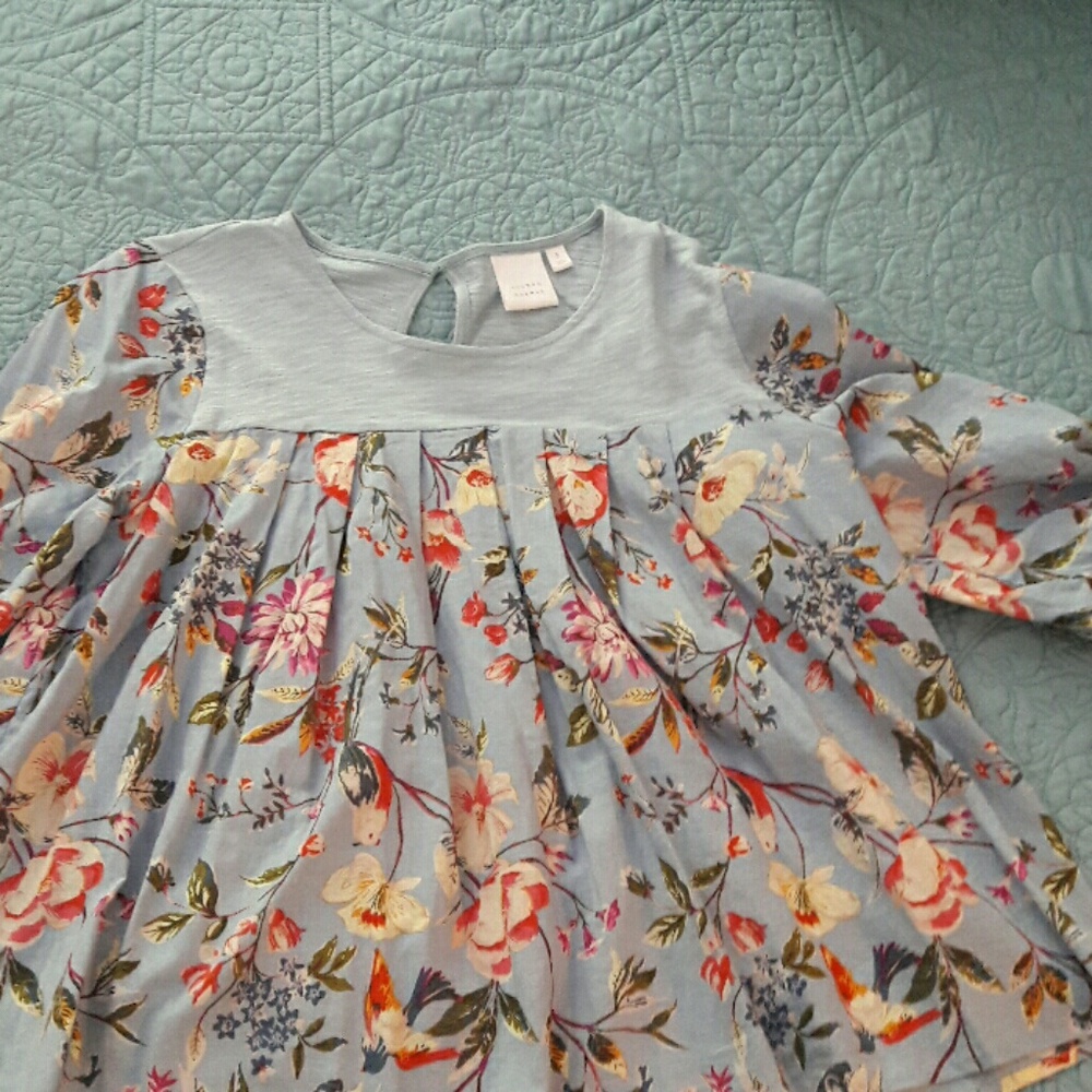 Blue flowered Lauren Conrad Blouse