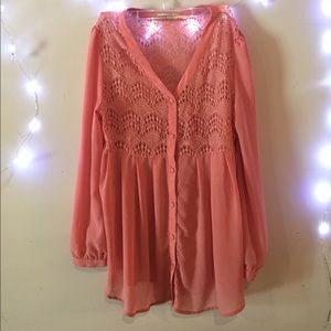 Peach blouse