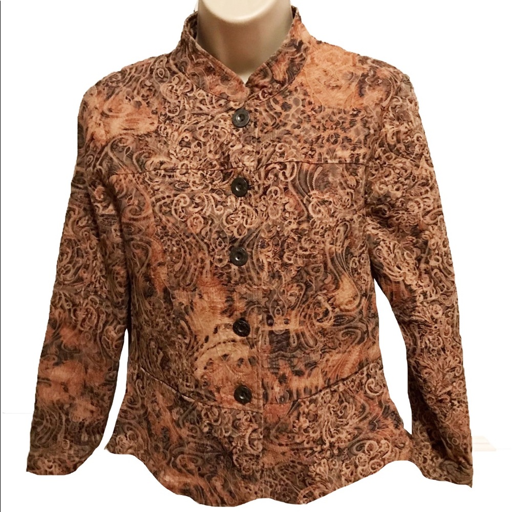 Analogy Size Petite Small Gorgeous Tapestry Blazer