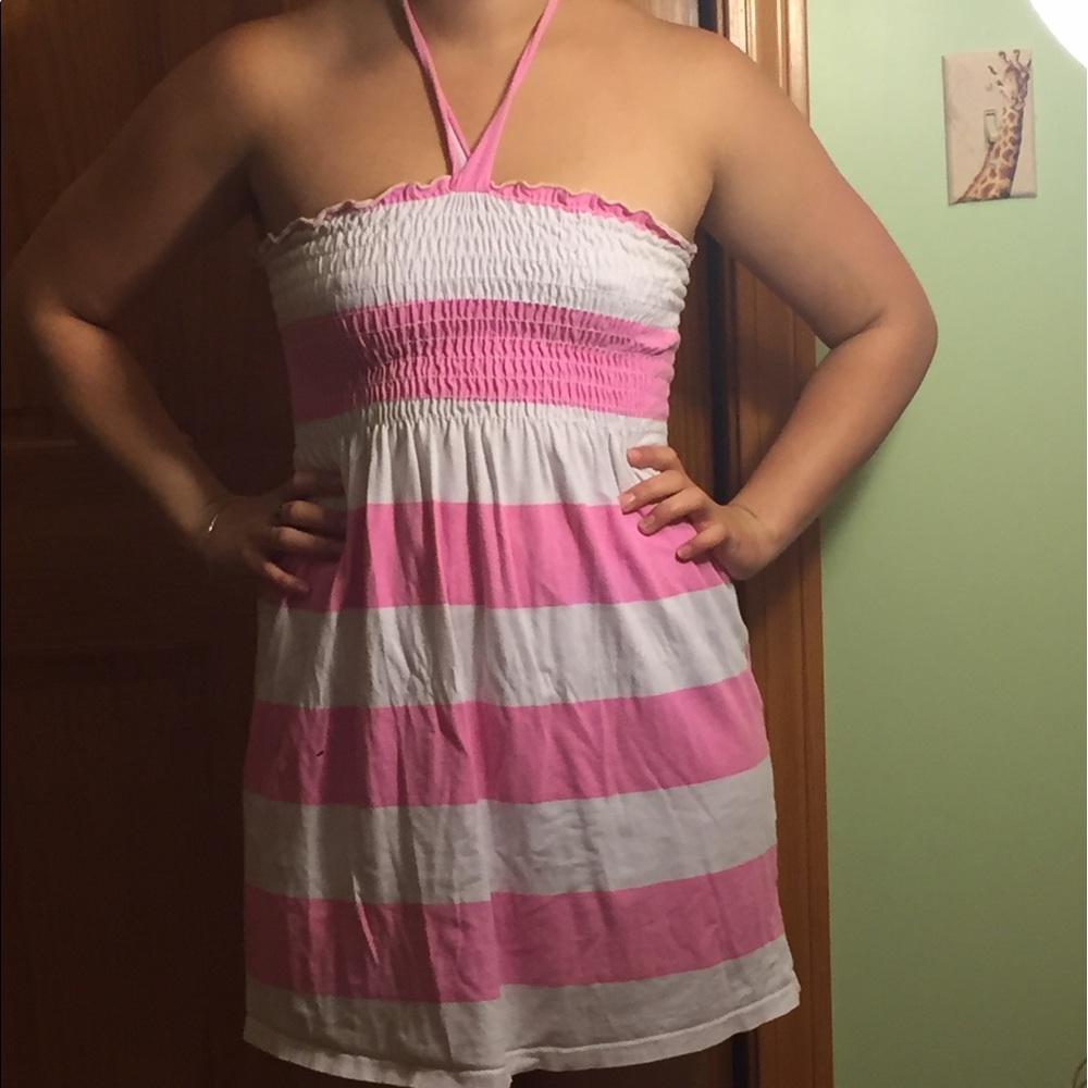 Pink and White Sundress