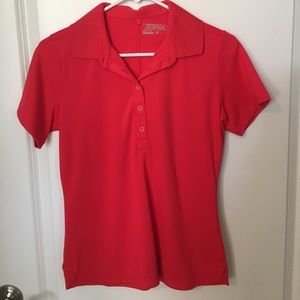 Tiger Woods red Nike golf shirt