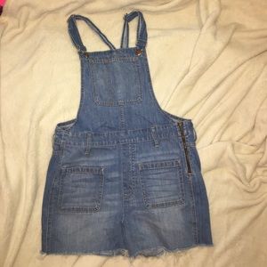 Madewell denim overall shorts
